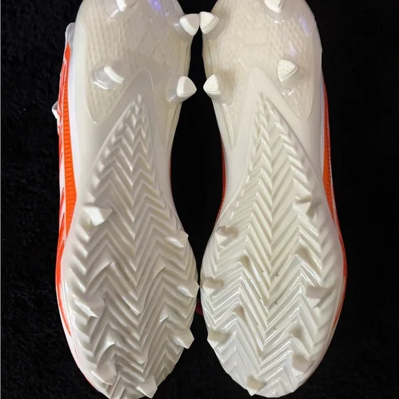 Adidas Adizero White/Orange Football Cleats Size 12.5